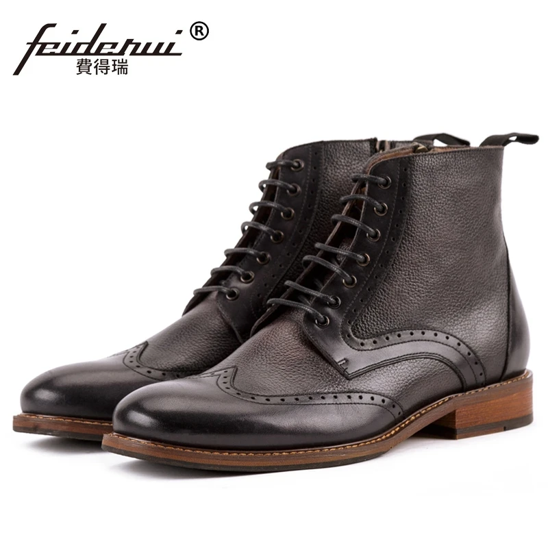 Fashion Man High Top Outdoor Martin Wingtip Brogue Shoes