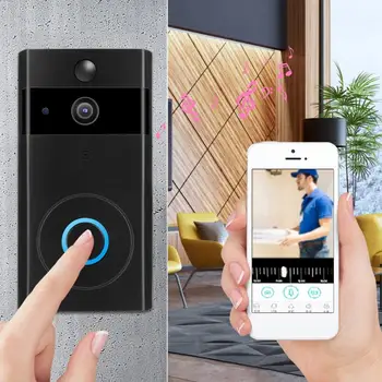

1080P Video Doorbell Smart Wireless WiFi Security Door Bell Visual Recording Home PIR Motion Detection Intercom Door Phone