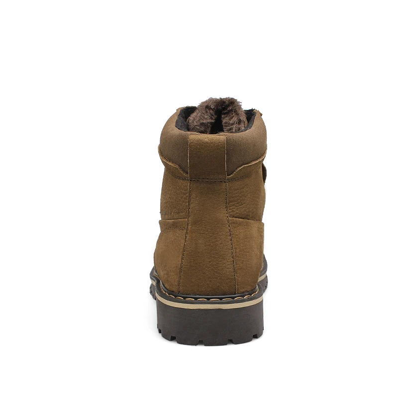 Qualité Chaud Brown Véritable or Bottes Hommes Hiver De noir Asifn Cuir Imperméables Light Fourrure Top Chaussures Neige Homme En 4qc3LA5Rj