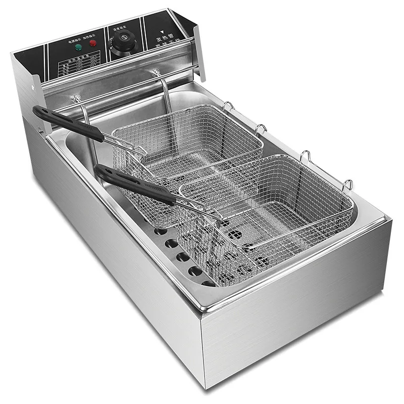 Electric Deep Fryers Oil Fryer Commercial Single Cylinder Electric Frying Pan Fried Chicken In