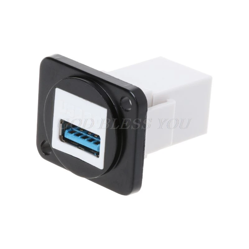 

D Type Metal USB3.0 Female To Female Connector Mounting Holder Wall Extension Module Socket Bracket Adapter