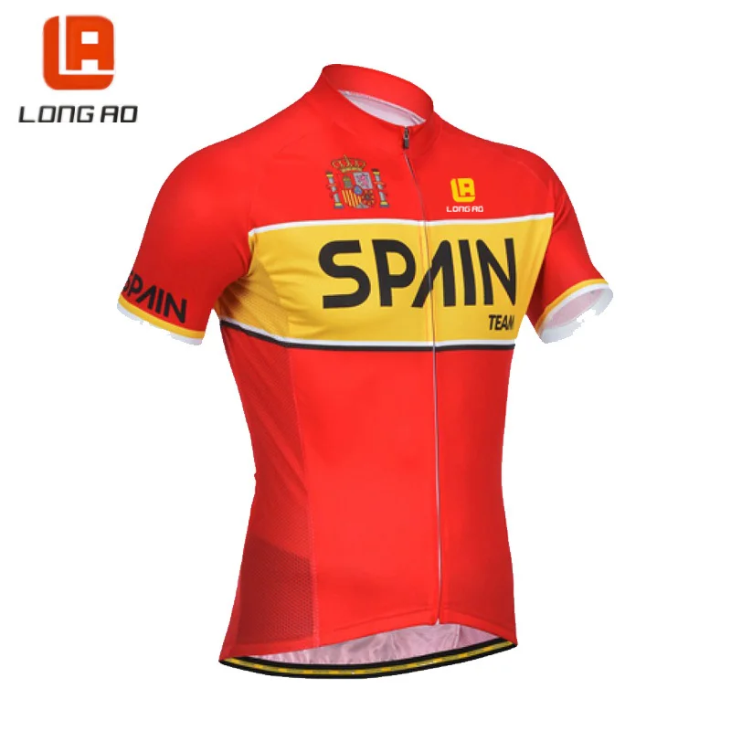 Испания, Джерси для велоспорта, Джерси для велоспорта MTB, Майки для велоспорта с флагом, Джерси/рубашка, одежда для велоспорта, Ropa Ciclismo, быстросохнущая - Цвет: LA130