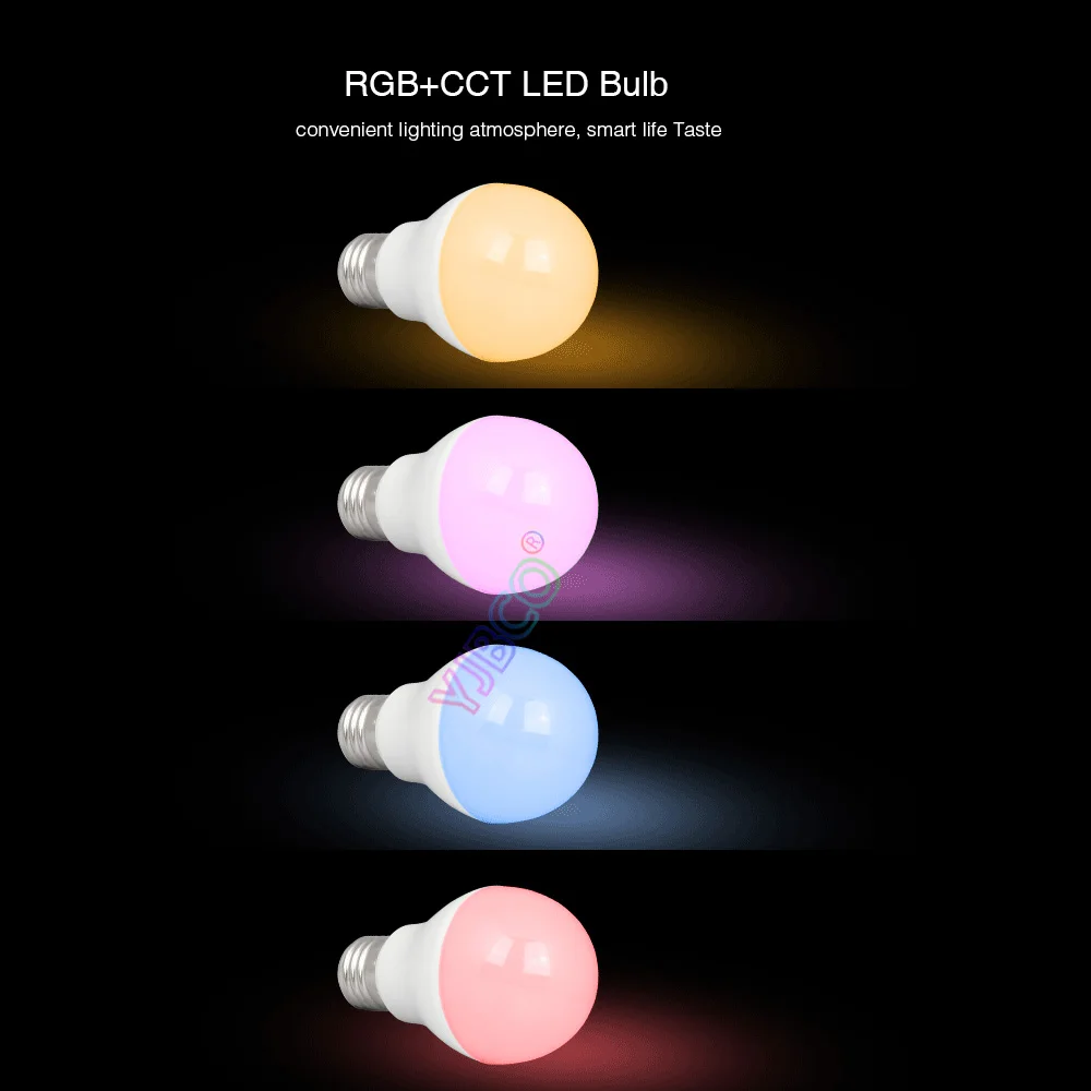 Miboxer E27 5 Вт 6 9 12 E14 Smart RGB CCT светодиодный светильник Blub 2 4G пульт дистанционного