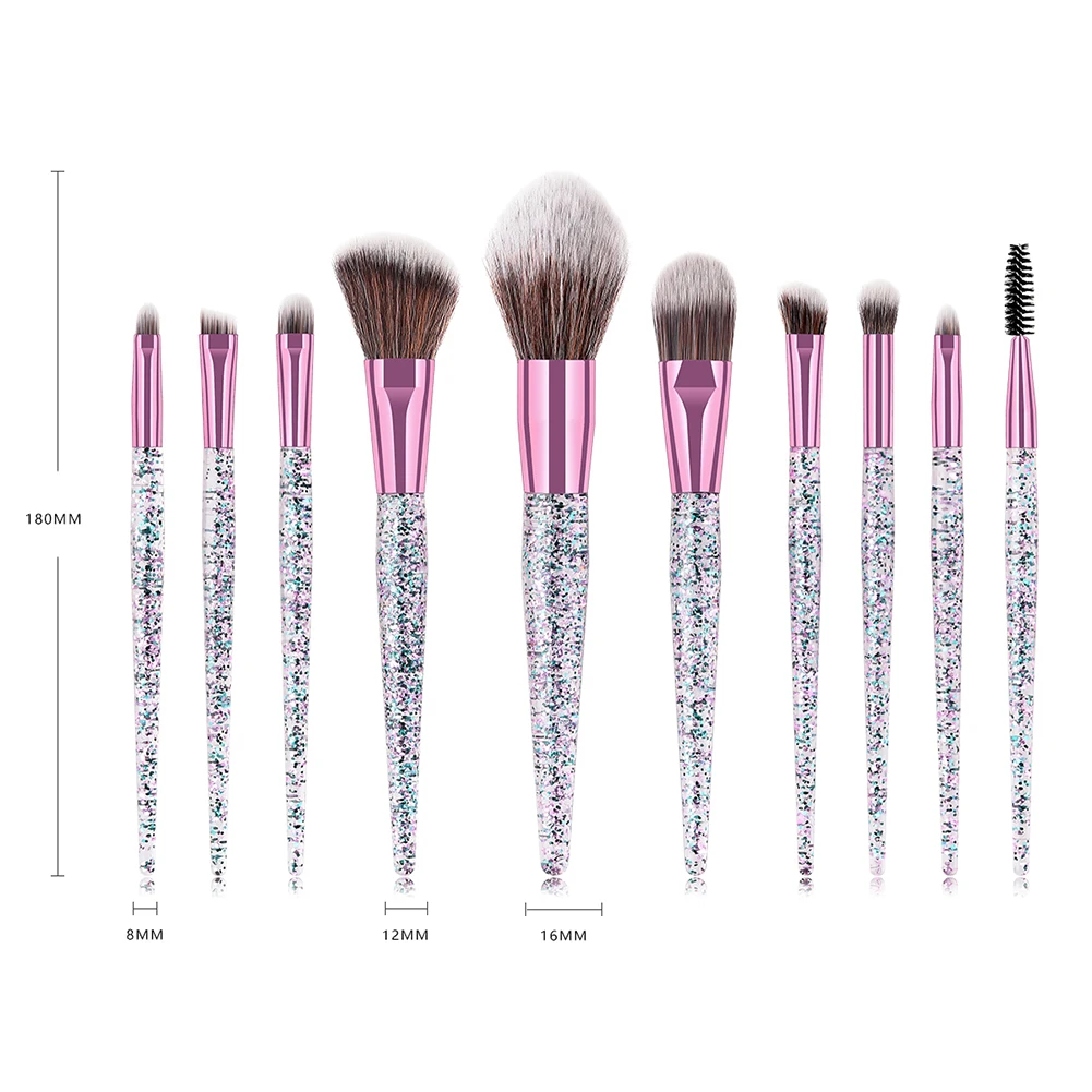 

ELECOOL 10pcs/set Makeup Brushes Set Foundation Powder Blush Eyeshadow Eyeliner Lip Cosmetic Beauty Make up Brushes Kit Tools
