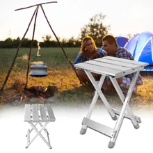 Folding Stool Aluminum Alloy High Intensity Portable Chair Camping Hiking Space Saving Fishing Outdoor Multifunction Home