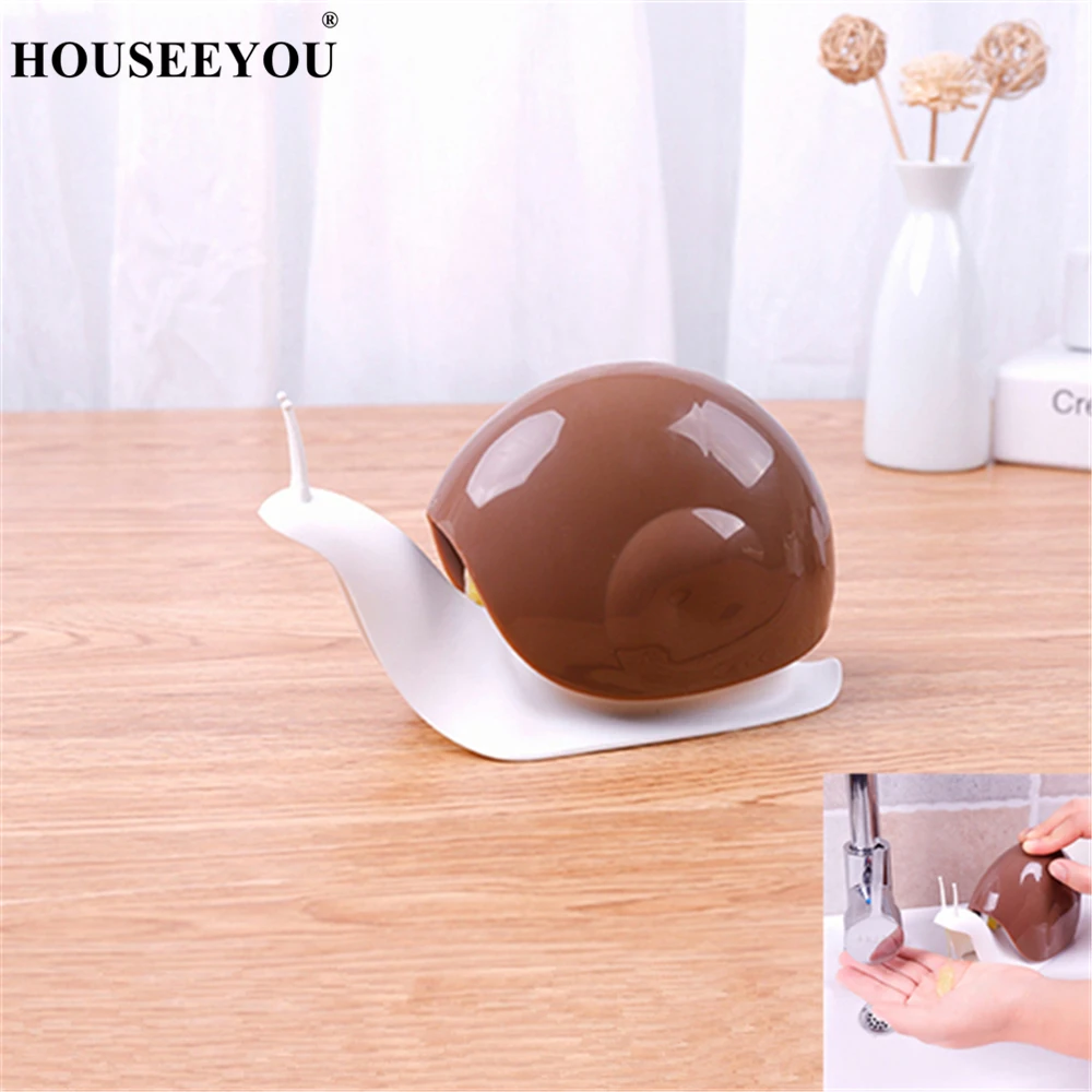 

Cartoon Snail Push Dispenser Liquid Disinfectant Hand Lotion Bottle Sink Soap Pump Kitchen Soap Dispenser Bathroom Accessories