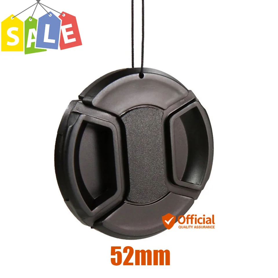 

52mm Protect Front Cover Hood Camera Lens Cap For Canon Nikon Sony Fujifilm D5600 D5500 D5300 D5100 D3400 D3200 D3300 D750 AF-S