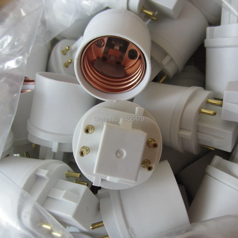 GX24Q To E26 E27 adapter,GX24 To E27 4 pins lamp socket base connector