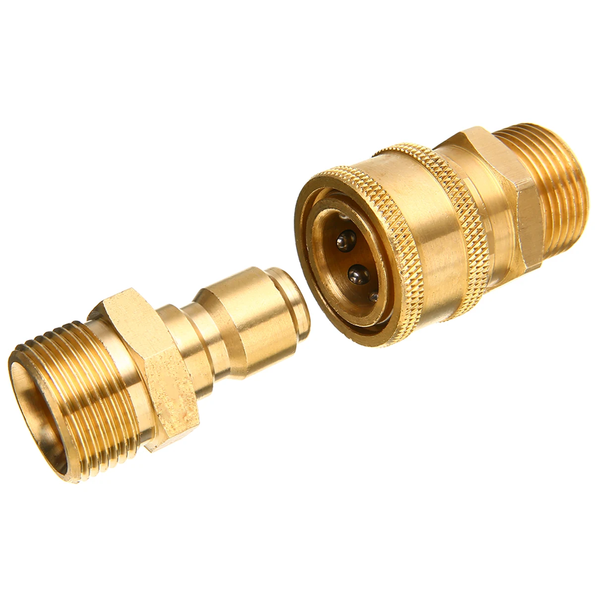 1 Pair 3/8" M22 Thread Quick Release Coupler Pressure Washer Adapter