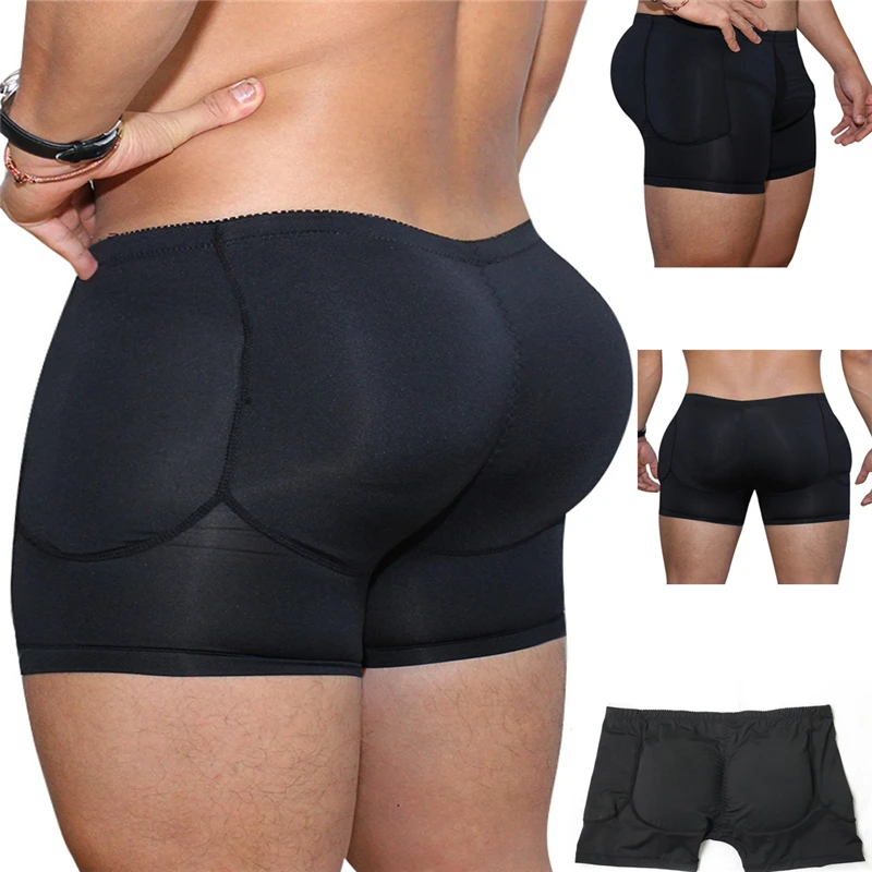 

New Sexy Men Shapewear Add Padded Hip Enhancer Panties Plus Size Butt Lifter With Tummy Control Panties Shapewear
