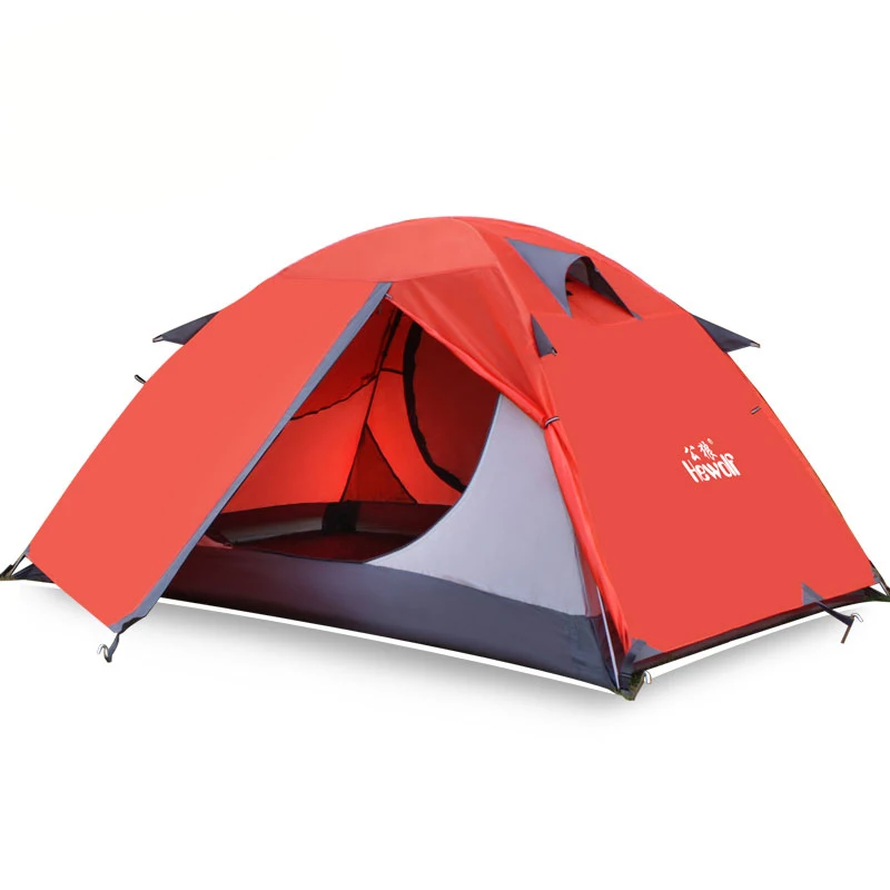 4 Colors Hewolf Brand RainProof 2 Person Double Layer Aluminum Family Tents Travel Sunscreen Quality Outdoor Picnic Camping Tent 4 Colors Hewolf Brand RainProof 2 Person Double Layer Aluminum Family Tents Travel Sunscreen Quality Outdoor Picnic Camping Tent