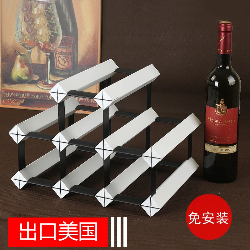 Деревянная полка для винных чашек в гостиной европейская винная бутылка с рамкой