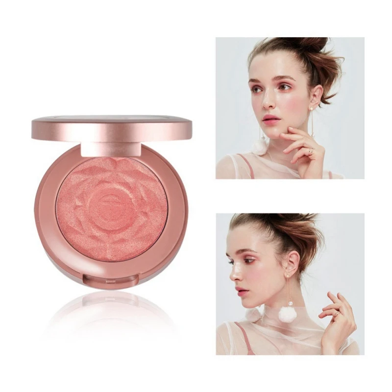 

Portable Single Color Makeup Set Pure Mineral Powder Blush Cheek Blusher Palette Make Up Baked Bronzer Contour