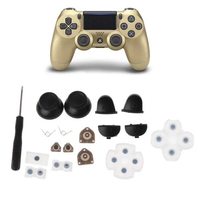

1Set Trigger Buttons Analog Thumb Stick Conductive Rubber JDS-001 For PS4 Controller