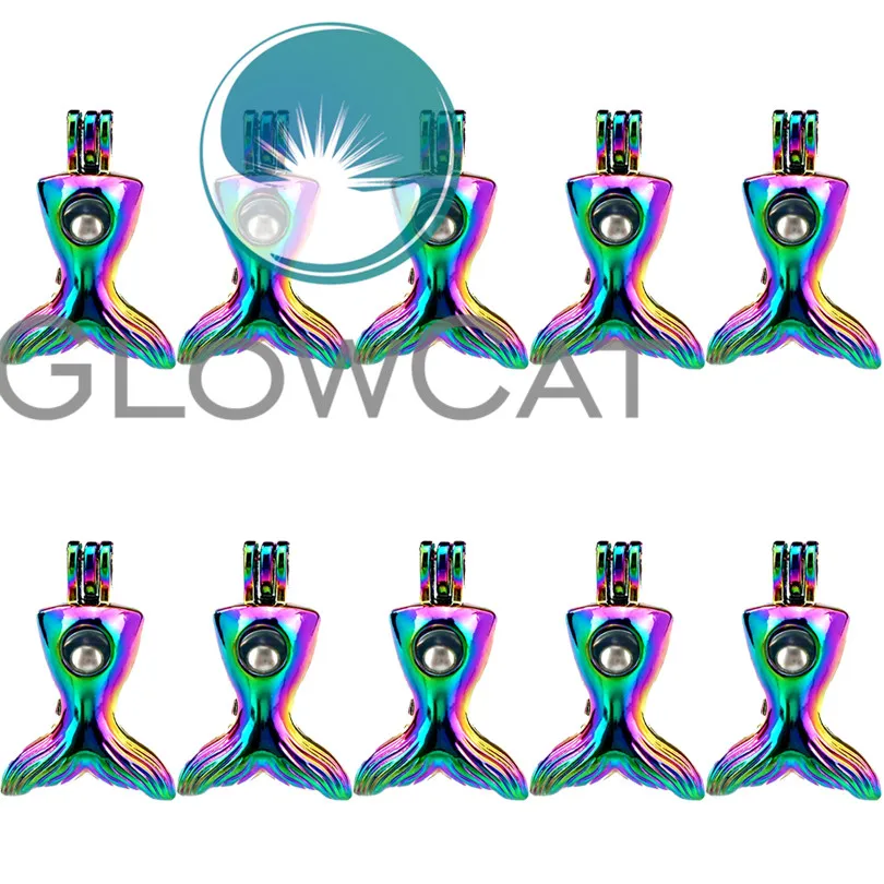 GLOWCAT 10x C700 Радужный цвет КИТ хвост бусины клетка ювелирные изделия эфирное масло