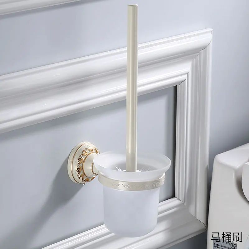 Европейский алюминиевый сплав вешалка для полотенец белая краска полка для ванной комнаты Аксессуары для ванной комнаты - Цвет: Z