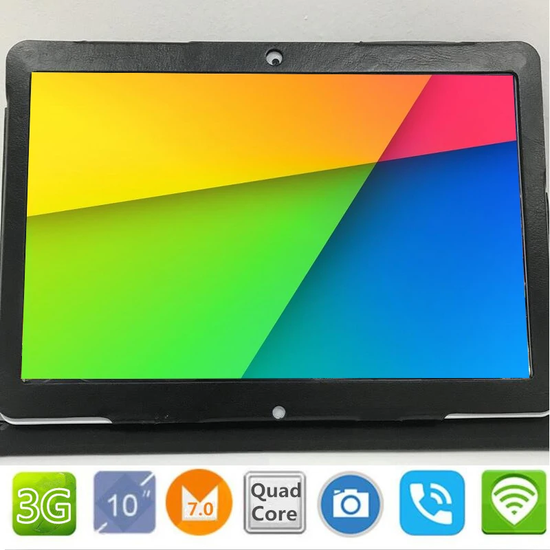 Бесплатная доставка DHL 2.5D экран Google 10 1 inch3G телефонный звонок Android 7 0 IPS планшет WiFi