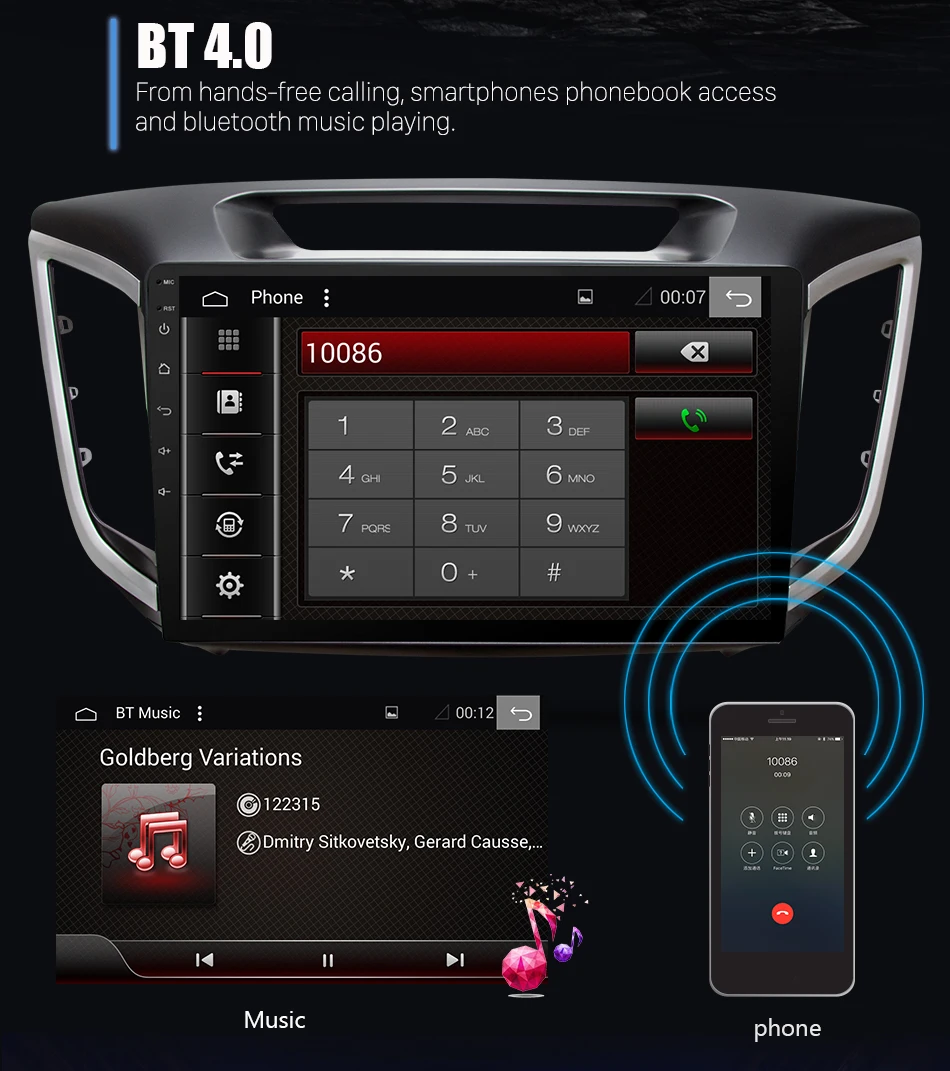 Clearance Eunavi 4G+32G Octa 8 core android 9.0 car dvd for Hyundai Creta ix25 multimedia car radio gps navi PX6 Radio WIFi car stereo 11