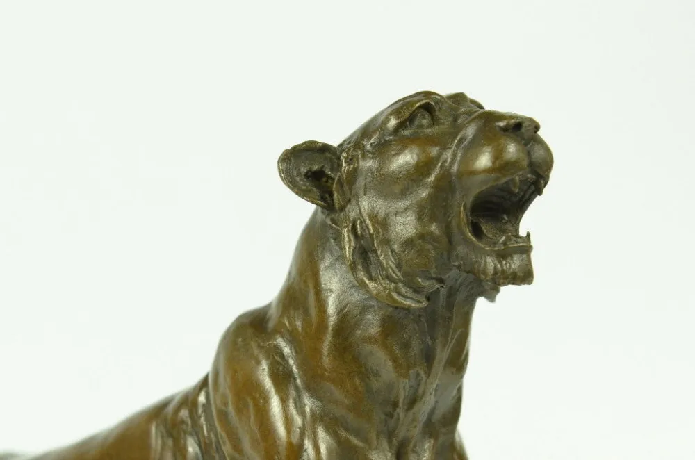 Jaguar Panther Leopard Cougar Big Cat Collector Artwork Bronze Statue Art Deco