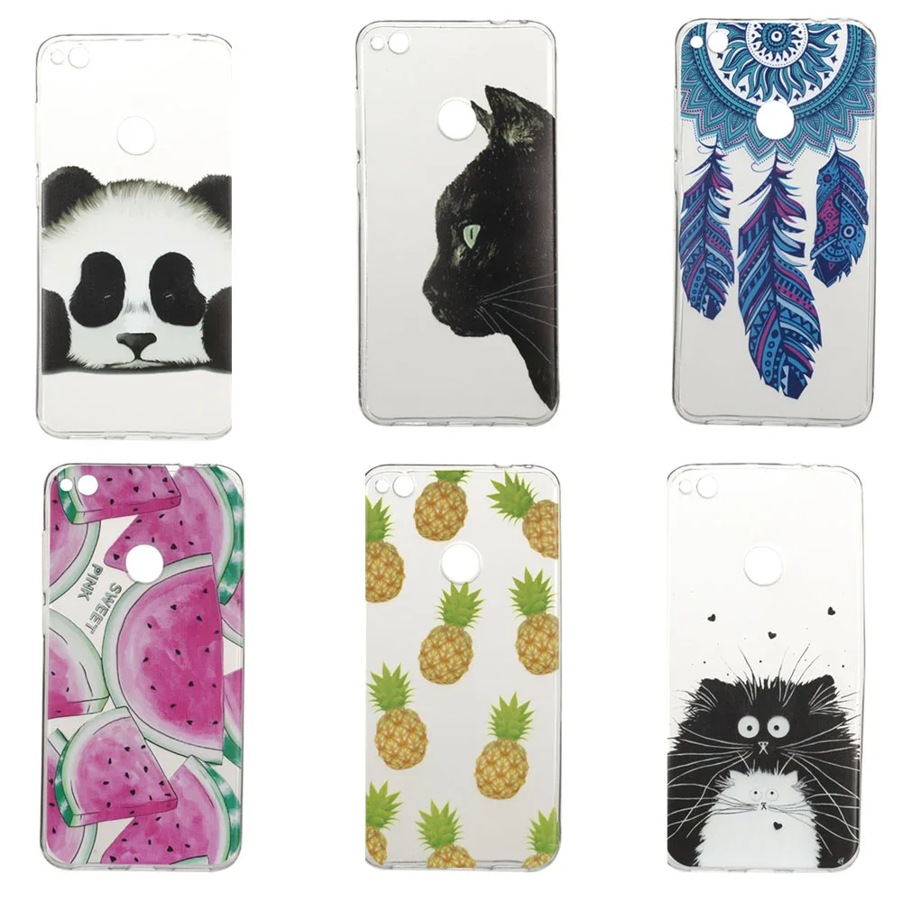 Ultra Thin Slim Soft TPU Back Cover Covers For Huawei Honor 8 Lite New Beautiful Pattern Phone Case |