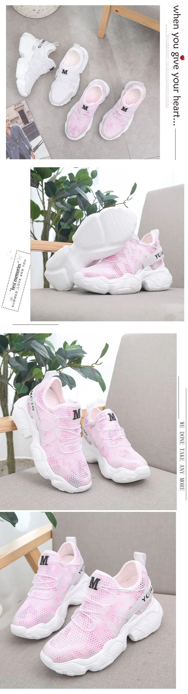 Белый Для женщин кроссовки Модная обувь на платформе кроссовки для Для женщин удобные Обувь с дышащей сеткой Туфли без каблуков; женские кроссовки; Chaussure Femme