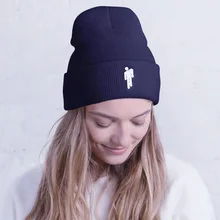 DRESSUUP 18 цветов Billie Eilish Beanie Czapka шапка с вышивкой gorro для женщин и мужчин толстые вязаные зимние шапочки Harajuku хип хоп Skullies