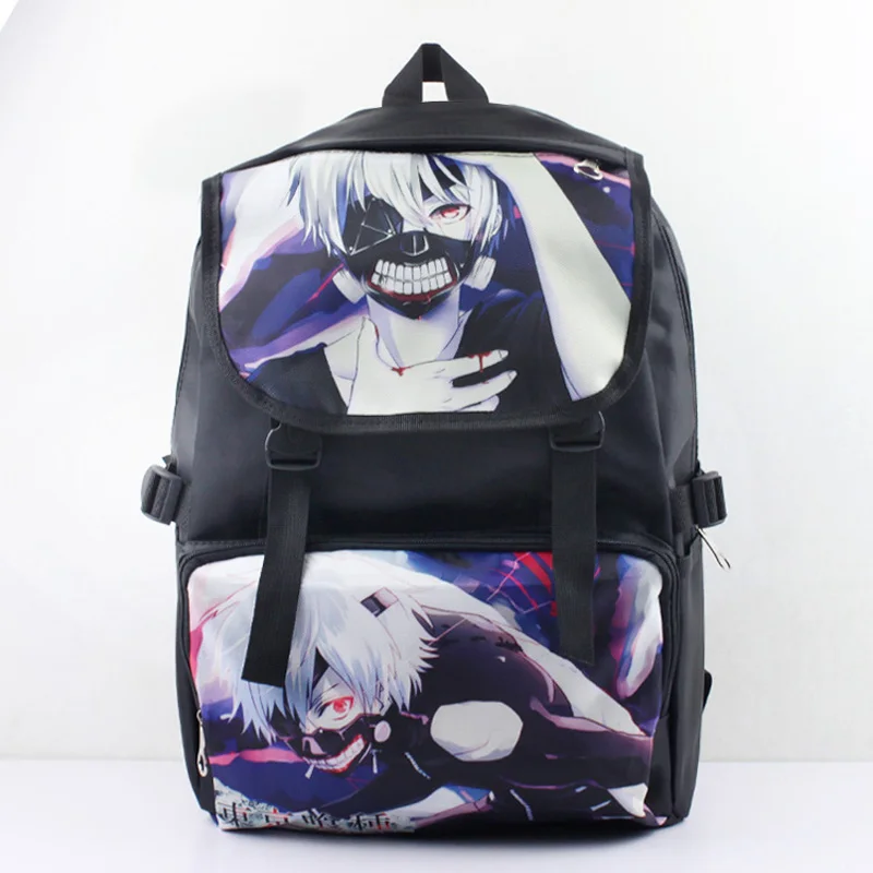 Men Tokyo Ghoul Ken Kaneki Cool Anime Casual Backpack Laptop Shoulders