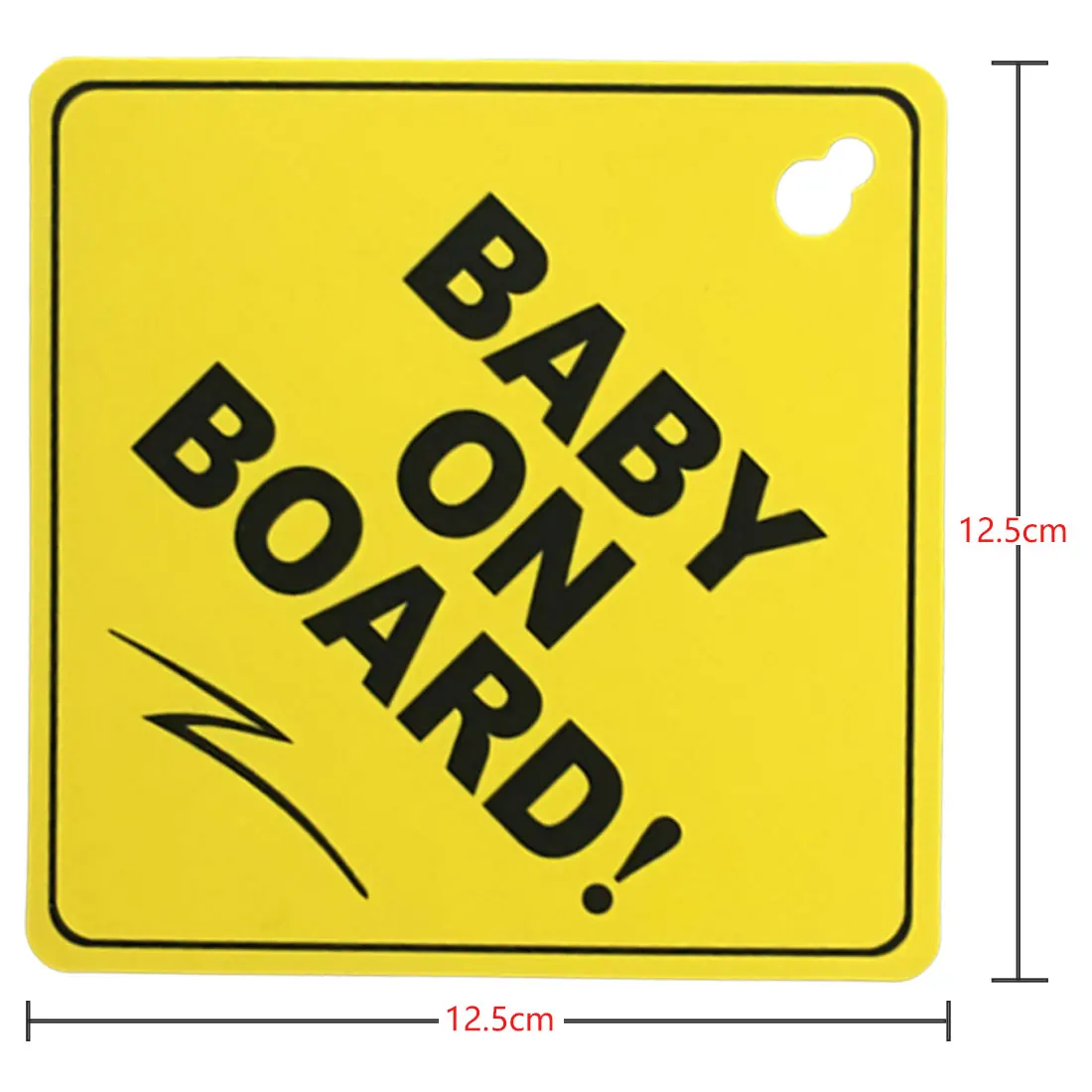 Baby on a board Car Stickers Intimate Accessories 2pcs Car Sucker Baby Stickers Safety Warning Sticker For Car Window 12*12cm