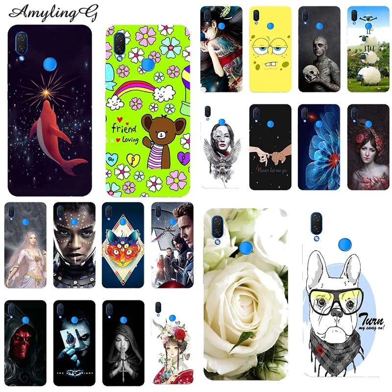 

Soft Silicon Case For Cubot X19 X 19 5.93" Case Print Cover Flower Rose Wolf Cute Patterned Cat Owl Animal Phone Fundas Case
