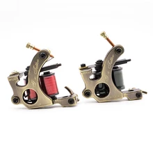 Горячая проволочная резка 10 обмоток татуировки машина для вкладышей и шейдеров медная катушка машина татуировки Поставки