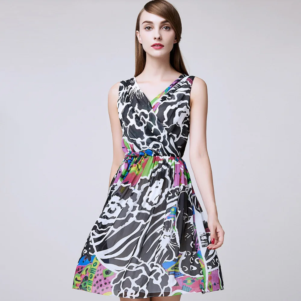 100 Silk Dress Pure Silk Fabric Summer Dresses Women Office Dress