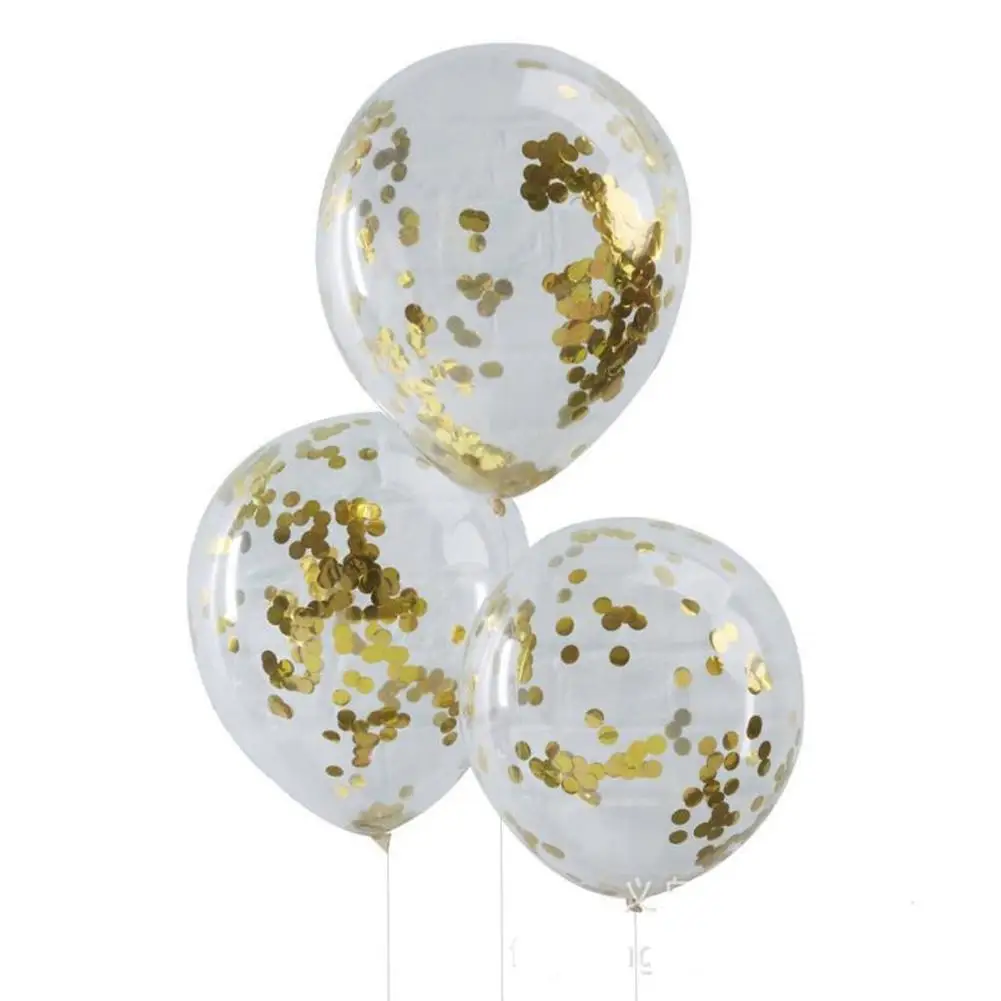 LanLan 10 шт. 12 дюймов конфетти воздушный шар романтическое свадебное украшение пайетки прозрачные воздушные шары День рождения товары для