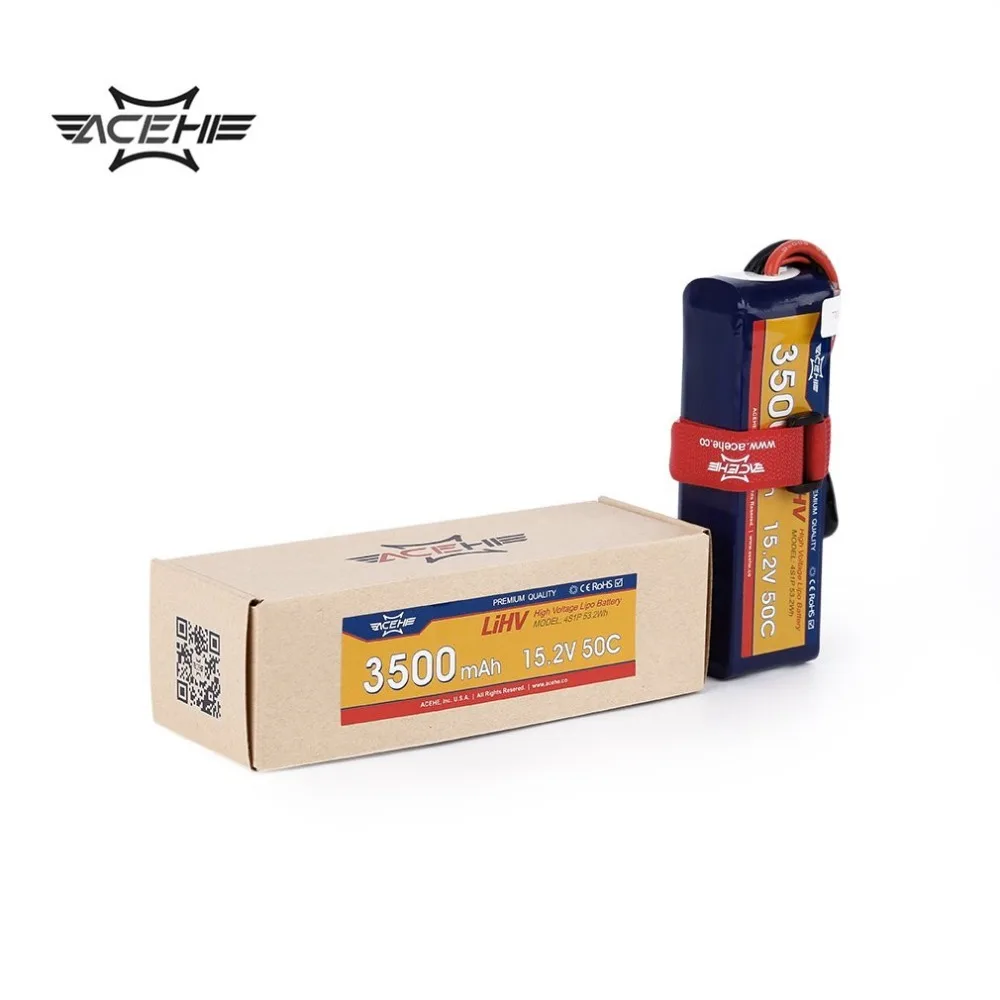 1 шт. ACEHE 15,2 V 3500 мА/ч, 50C 4S1P 53.2Wh с XT60 Plug высокое Напряжение Lipo Батарея