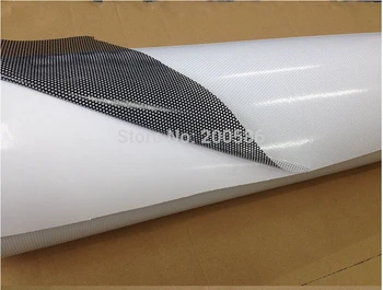

1.37x50m Roll Printable One Way Vision White Perforated Vinyl can Paintable Self Adhesive Eco Solvent Free Ship
