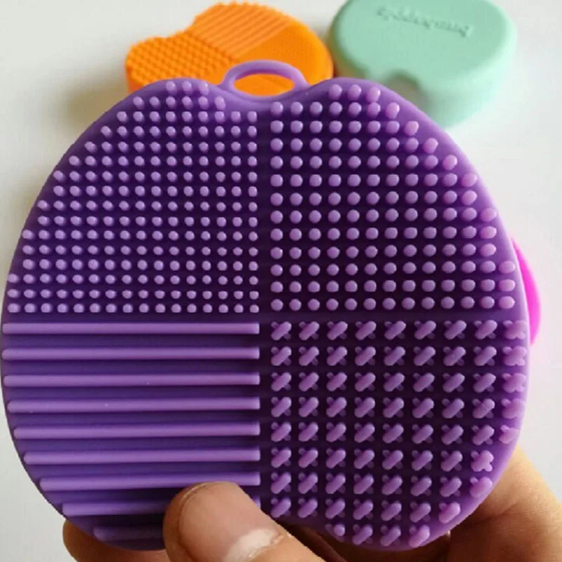 Apple Shaped Silicone Brush Egg Brushes Cleaning Tools Makeup Brush Cleaner Scrubber (8)