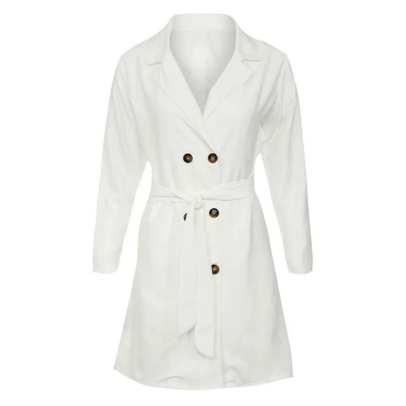 hiriogin 2018 spring autumn fashion Casual women's Button Trench Coat long Outerwear loose clothes for lady with belt Coats