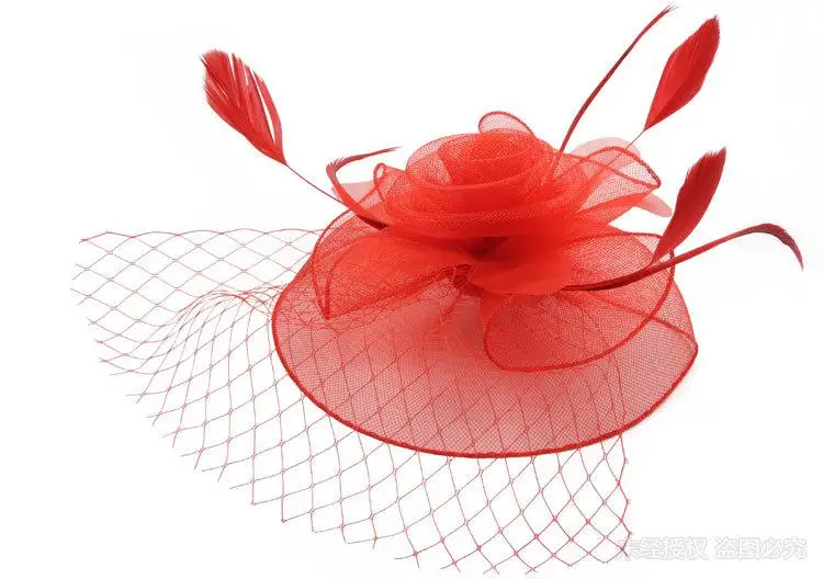 Цветок свадебный гребень для волос жемчужный гребень свадебное украшение для волос и шляп Свадебные шляпы для женщин Розовые розы церковный цветок коктейльный белый - Цвет: style 6