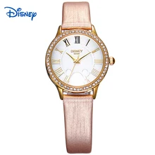 Disney новый Наручные Часы Дамы Наручные Часы Микки Женщины Бренд Знаменитые Часы Кварцевые Часы платье Кварцевые часы Relogio Feminino