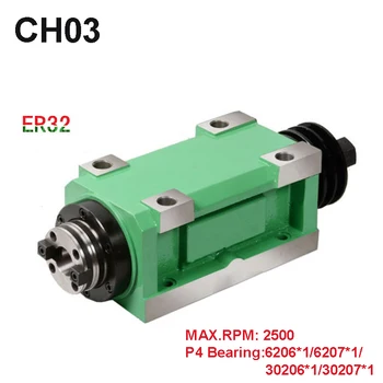 

New Arrival CH03 ER32 Spindle Taper Chuck 1.5KW Power Head Power Unit Machine Tool Spindle Max.RPM 2500rpm for Milling Machine