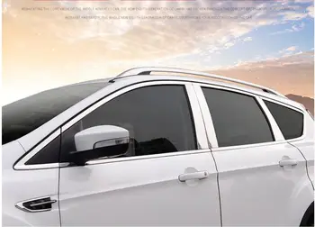 

Hot for Ford Kuga 2013 -2018 body cover stick stainless steel garnish pillar window middle strip trim frame moulding