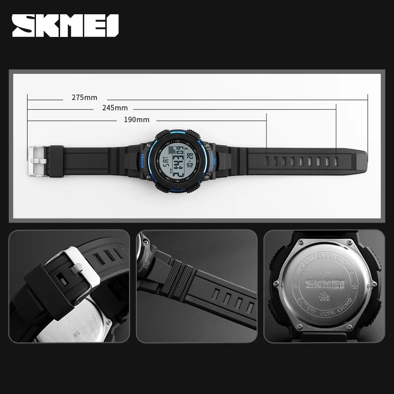 SKMEI 1238 спортивные часы мужские защищенные модные водонепроницаемые цифровые