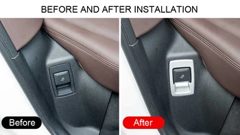

For BMW X3 G01 2018 ABS Plastic Interior Rear Car Seat Adjustment Button Cover Trim 2pcs Auto Accessories