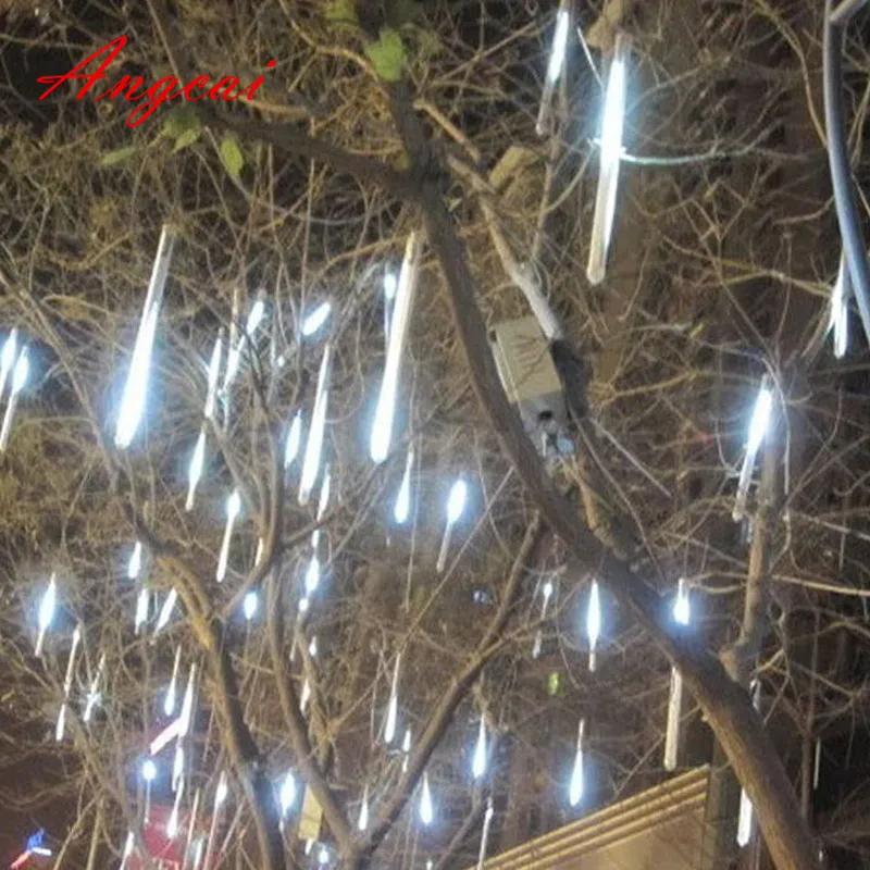 30 см 144 светодиодный/50 см 240 светодиодный светильник метеоритный дождь падающий дождь капля Снег осень Рождественский светильник s, наружное дерево, 8 трубок/комплект - Испускаемый цвет: White