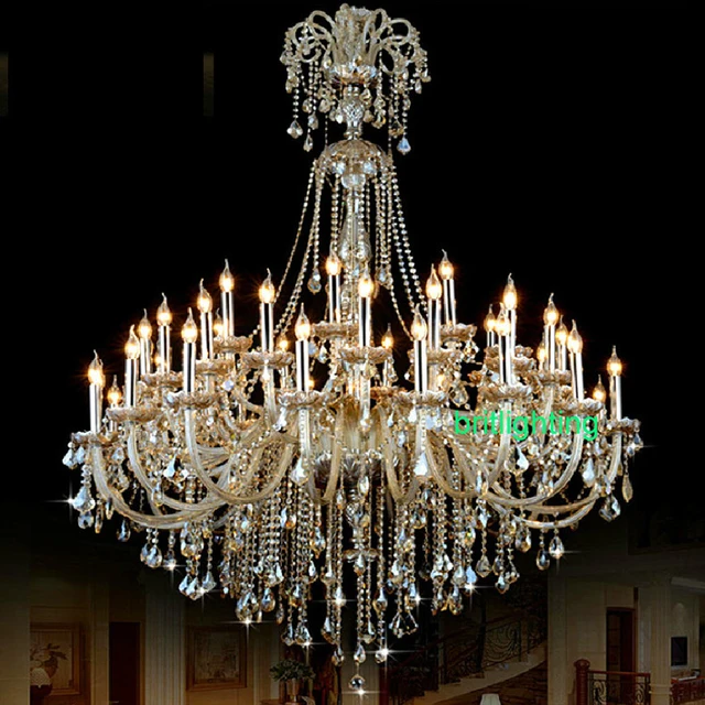 Home Lighting Large Crystal Chandelier Champagne Gl Lamp Home Lighting Large Crystal Chandelier Champagne Gl Lamp Modern Led Chandeliers