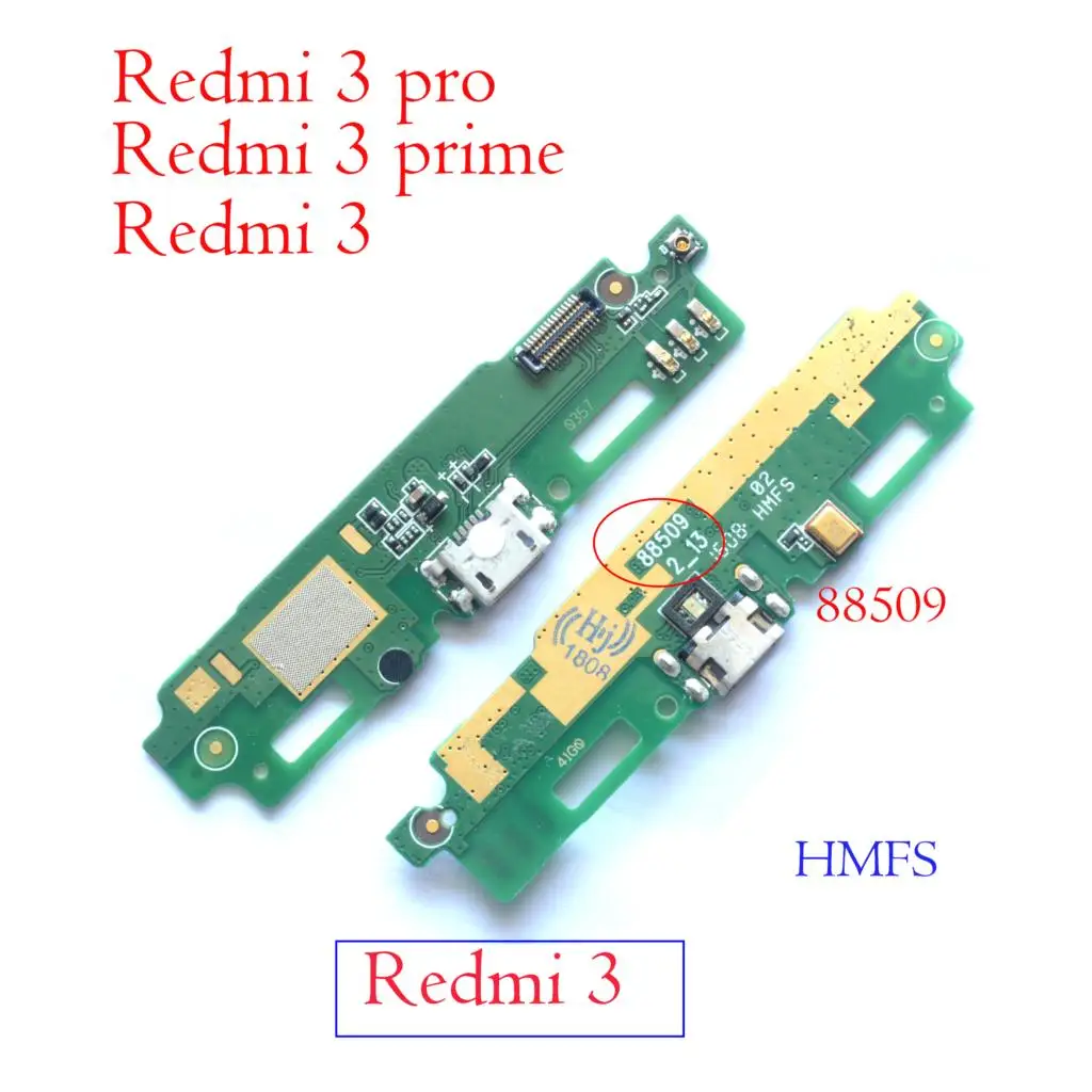 Оригинальная USB плата для Xiaomi Redmi 3 3S pro 3S prime Redmi 3X док-станция разъем Micro Usb разъем порт плата для зарядки и микрофон