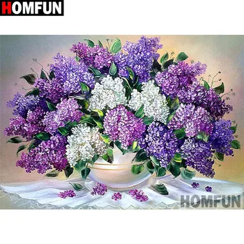 

HOMFUN Full Square/Round Drill 5D DIY Diamond Painting "Flower landscape" 3D Embroidery Cross Stitch 5D Home Decor Gift A17349