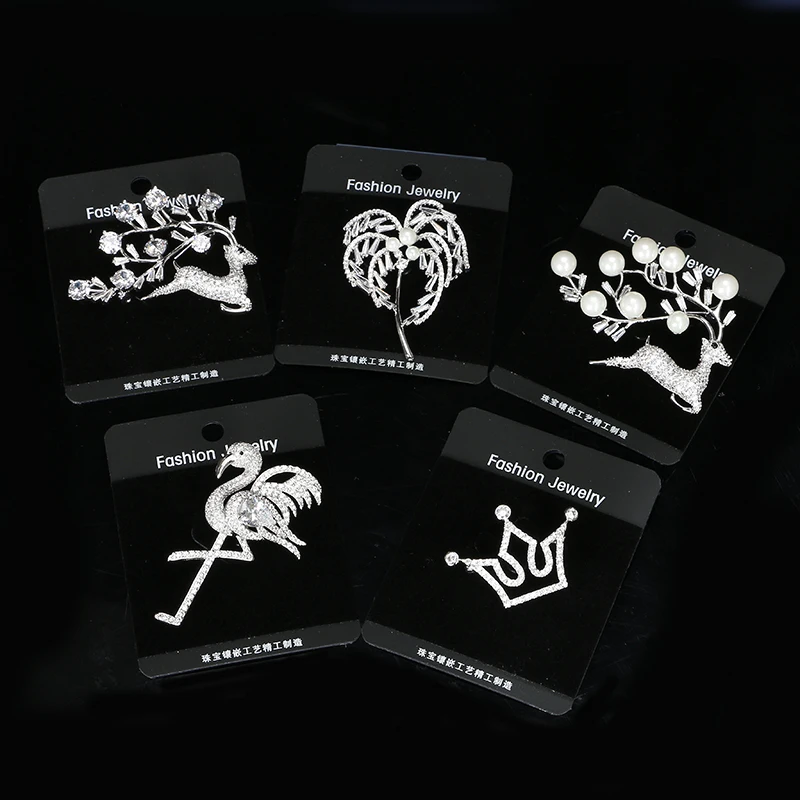 Zircons Pearl Palm Tree Pin Brooches Copper Coconut Tropical Plant Brooches Jewelry For Women Personality Clothing Corsage