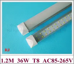 Интегрированный T8 светодиодный свет пробки 2 Ряд 1200 мм 1,2 м 4FT SMD2835 36 Вт 4100lm Ультра-яркий AC85V-265V RONGJIAN (RJ) для нас Азии Россия