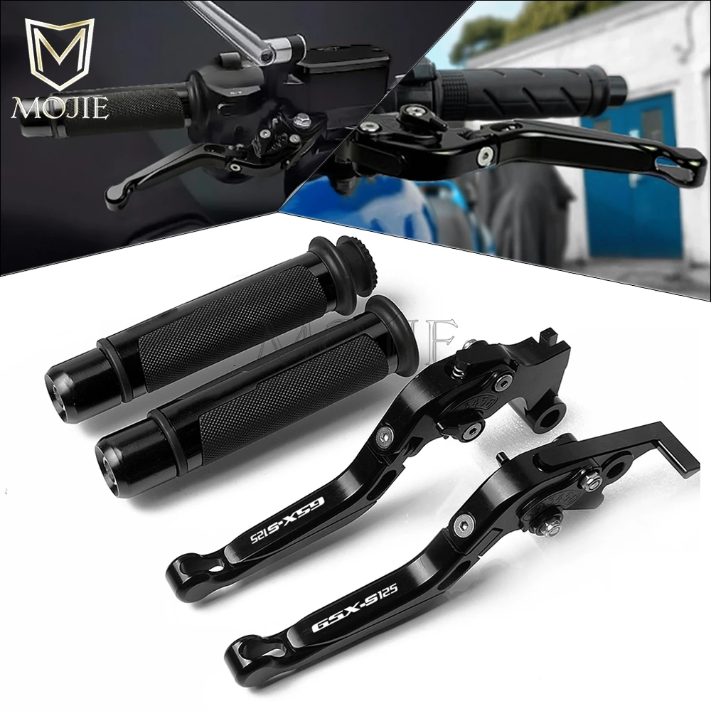 

Motorcycle CNC Adjustable Brake Clutch Levers Handlebar Hand Grips For Suzuki GSX-S GSXS 125 GSX-S125 GSXS125 ABS 2017-2019 2018
