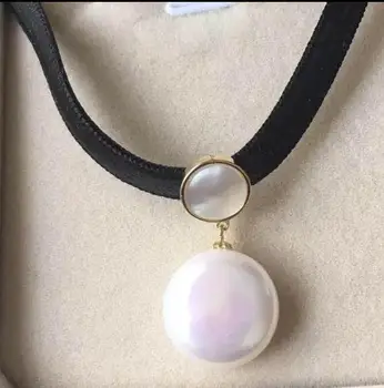 

Akoya Natural Seawater Pearl Road pass single pendant adjustable necklace clavicle chain is round and flawless EMS